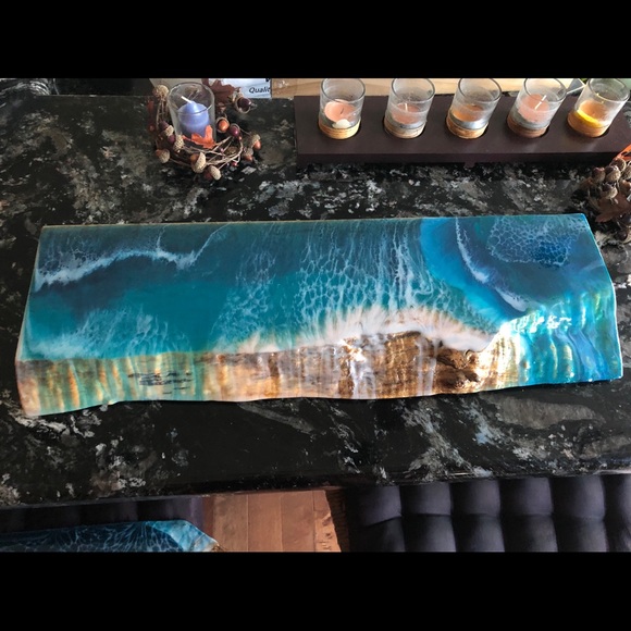 *SOLD* Live edge ocean tray/shelf - Picture 1 of 1